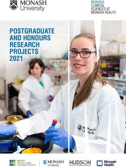 POSTGRADUATE AND HONOURS RESEARCH PROJECTS 2021 - Monash ...