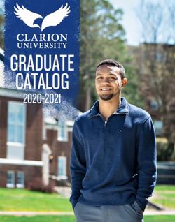 GRADUATE CATALOG 2020-2021 - Clarion University