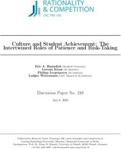 Culture and Student Achievement: The Intertwined Roles of Patience and Risk-Taking - Rationality and Competition