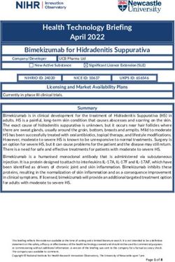 Health Technology Briefing April 2022 Bimekizumab for Hidradenitis Suppurativa