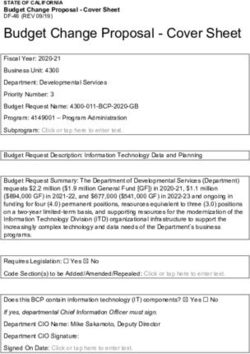 Budget Change Proposal - Cover Sheet - CA.gov