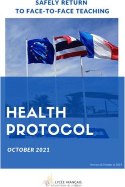 OCTOBER 2021 - SAFELY RETURN TO FACE-TO-FACE TEACHING - Lycée ...