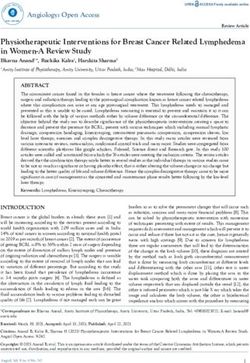 Physiotherapeutic Interventions for Breast Cancer Related Lymphedema in Women-A Review Study