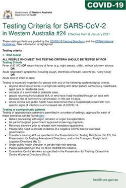 TESTING CRITERIA FOR SARS-COV-2 - IN WESTERN AUSTRALIA #24 EFFECTIVE FROM 8 JANUARY 2021 - WA HEALTH
