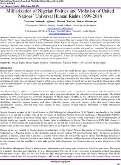 Militarization of Nigerian Politics and Violation of United Nations Universal Human Rights 1999-2019