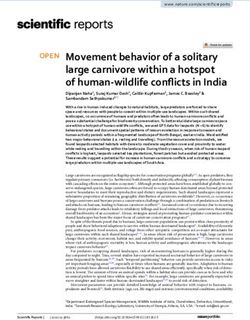 Movement behavior of a solitary large carnivore within a hotspot of human wildlife conflicts in India - Nature