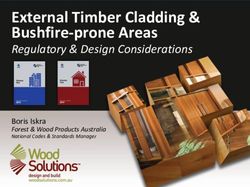 External Timber Cladding & Bushfire-prone Areas - Regulatory & Design Considerations