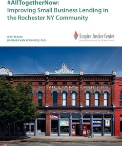 #ALLTOGETHERNOW: IMPROVING SMALL BUSINESS LENDING IN THE ROCHESTER NY COMMUNITY - WRITTEN BY: BARBARA VAN KERKHOVE, PHD.