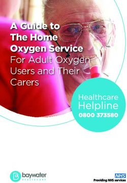 A Guide to The Home Oxygen Service For Adult Oxygen Users and Their Carers
