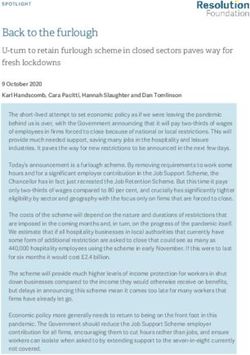 Back to the furlough U-turn to retain furlough scheme in closed sectors paves way for fresh lockdowns - Resolution Foundation