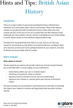 Hints and Tips: British Asian History - York Explore