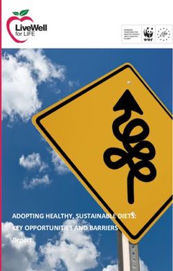 ADOPTING HEALTHY, SUSTAINABLE DIETS: KEY OPPORTUNITIES AND BARRIERS - Report