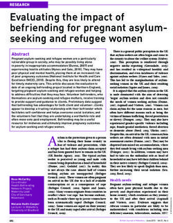 Evaluating the impact of befriending for pregnant asylum-seeking and refugee women