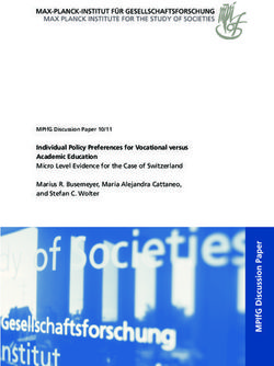 Individual Policy Preferences for Vocational versus Academic Education Micro Level Evidence for the Case of Switzerland - Marius R. Busemeyer ...