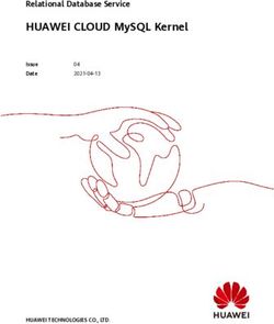 HUAWEI CLOUD MYSQL KERNEL - RELATIONAL DATABASE SERVICE - HUAWEI TECHNOLOGIES CO., LTD.