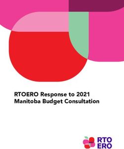 RTOERO Response to 2021 Manitoba Budget Consultation