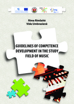 Guidelines of competence development in the study field of music