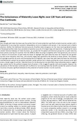 The Inclusiveness of Maternity Leave Rights over 120 Years and across Five Continents