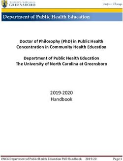 2019-2020 Handbook - Public Health Education