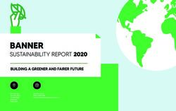BANNER SUSTAINABILITY REPORT 2020 - BUILDING A GREENER AND FAIRER FUTURE