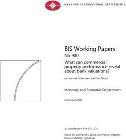 BIS Working Papers No 900 What can commercial property performance reveal about bank valuations? by Emanuel Kohlscheen and Előd Takáts - Bank for ...