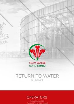 RETURN TO WATER OPERATORS - GUIDANCE - Swim Wales