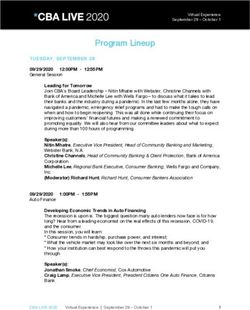 Program Lineup - Consumer Bankers Association