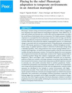 Playing by the rules? Phenotypic adaptation to temperate environments in an American marsupial - PeerJ
