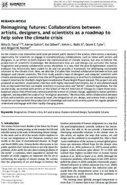 Reimagining futures: Collaborations between artists, designers, and scientists as a roadmap to help solve the climate crisis