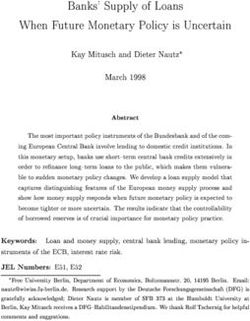 Banks Supply of Loans When Future Monetary Policy is Uncertain