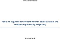 Policy on Supports for Student Parents, Student Carers and - Students Experiencing Pregnancy TRINITY COLLEGE DUBLIN