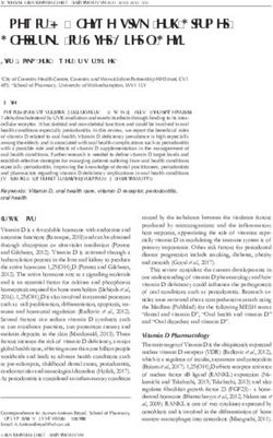 Vitamin D: Pharmacology and Clinical Challenges in Oral Health Care - International Academy of Periodontology