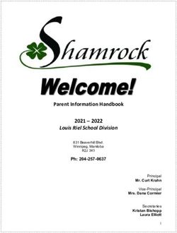 Parent Information Handbook 2021 2022 - Louis Riel School Division Ph: 204-257-0637