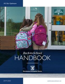 HANDBOOK Back-to-School - Nil Nisi Optimum - Strathcona-Tweedsmuir School