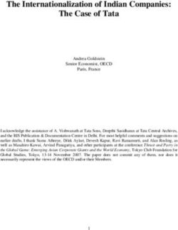 The Internationalization of Indian Companies: The Case of Tata