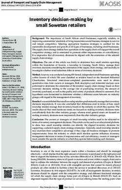 Inventory decision-making by small Sowetan retailers - Journal of ...