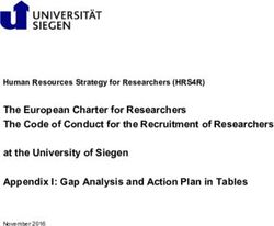 The European Charter for Researchers The Code of Conduct for the Recruitment of Researchers at the University of Siegen Appendix I: Gap Analysis ...