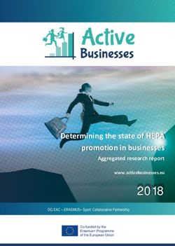 2018 Determining the state of HEPA promotion in businesses - Aggregated research report