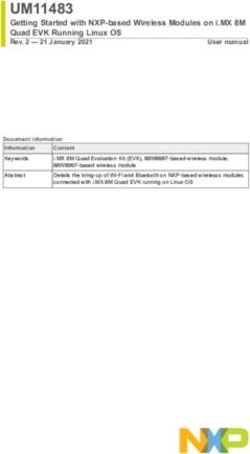 UM11483 Getting Started with NXP-based Wireless Modules on i.MX 8M Quad EVK Running Linux OS Rev. 2 - 21 January 2021