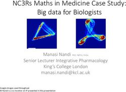 NC3Rs Maths in Medicine Case Study: Big data for Biologists