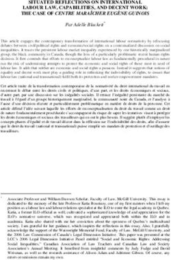SITUATED REFLECTIONS ON INTERNATIONAL LABOUR LAW, CAPABILITIES, AND DECENT WORK: THE CASE OF CENTRE MARAÎCHER EUGÈNE GUINOIS