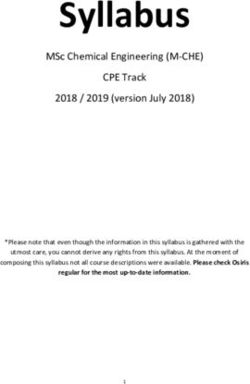 Syllabus MSc Chemical Engineering (M-CHE) CPE Track 2018 / 2019 (version July 2018)
