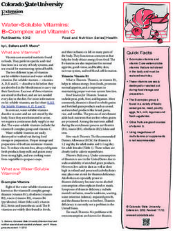 Water-Soluble Vitamins: B-Complex and Vitamin C