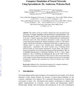 Computer Simulation of Neural Networks Using Spreadsheets: Dr. Anderson, Welcome Back