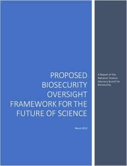 PROPOSED BIOSECURITY OVERSIGHT FRAMEWORK FOR THE FUTURE OF SCIENCE - A ...