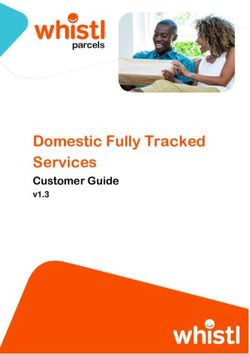 Domestic Fully Tracked Services - Customer Guide v1.3 Applicable to integrations with the Whistl CMS and Customer Portal only