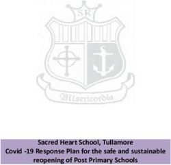 Sacred Heart School, Tullamore Covid -19 Response Plan for the safe and sustainable reopening of Post Primary Schools - V3