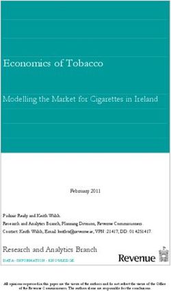 Economics of Tobacco Modelling the Market for Cigarettes in Ireland