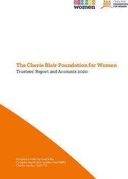 The Cherie Blair Foundation for Women - Trustees' Report and Accounts 2020 Company Limited by Guarantee Company registration number: 06198893 ...