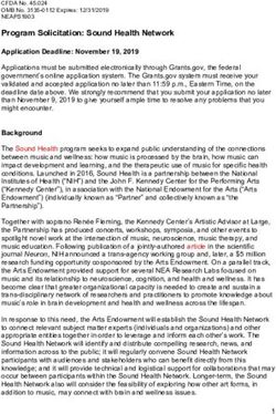 Program Solicitation: Sound Health Network - National Endowment for the Arts